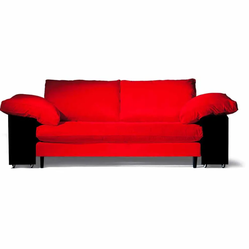 2-Sitzer-Sofa aus Baumwolle mit Seitenwürfeln aus Mdf Made in Italy - Damaskus