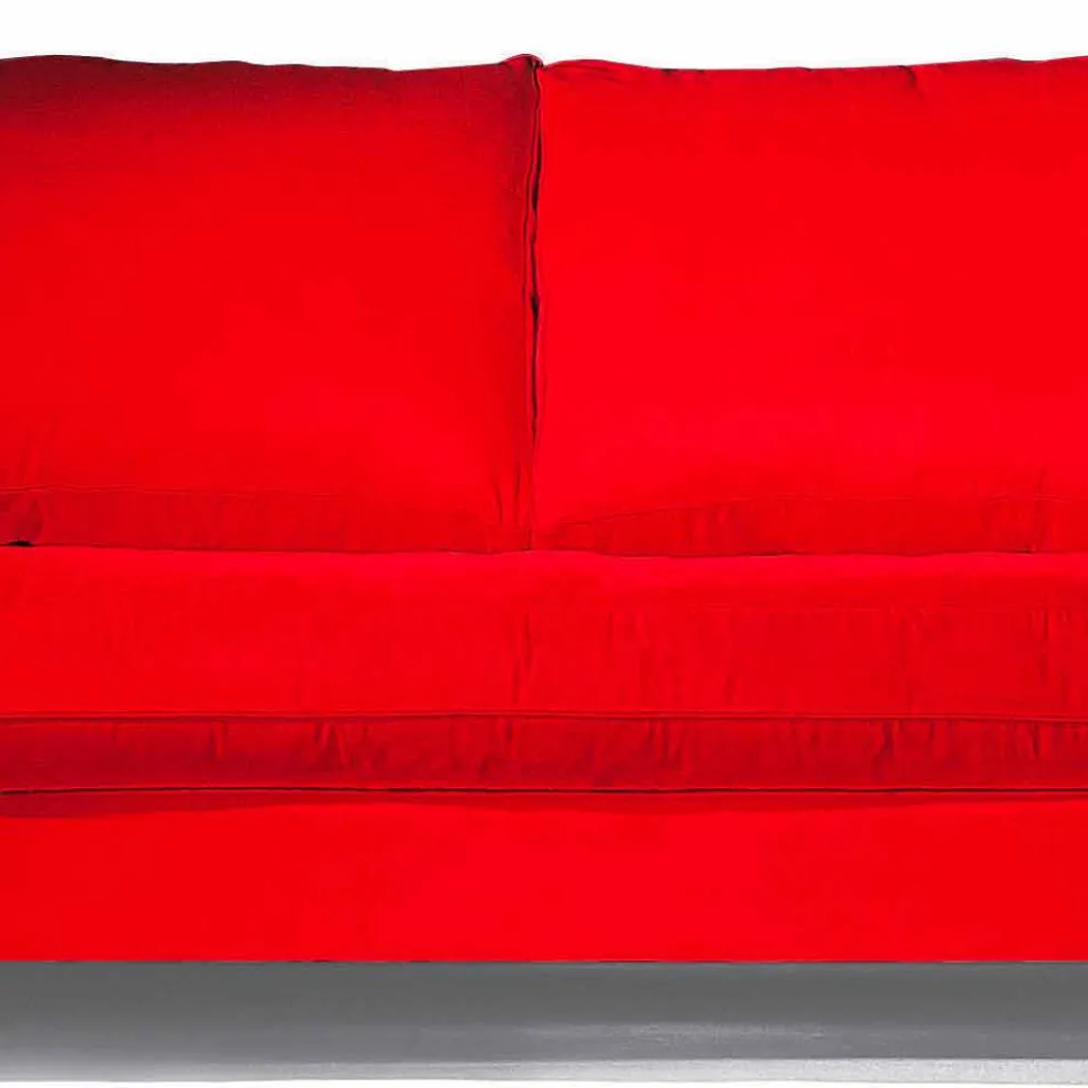 2-Sitzer-Sofa aus Baumwolle mit Seitenwürfeln aus Mdf Made in Italy - Damaskus