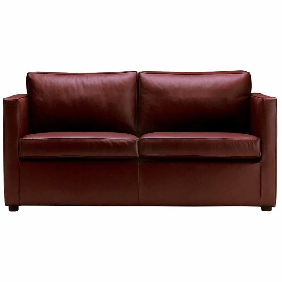 2-Sitzer-Sofa gepolstert und gepolstert mit feinem Leder Made in Italy - Centauro
