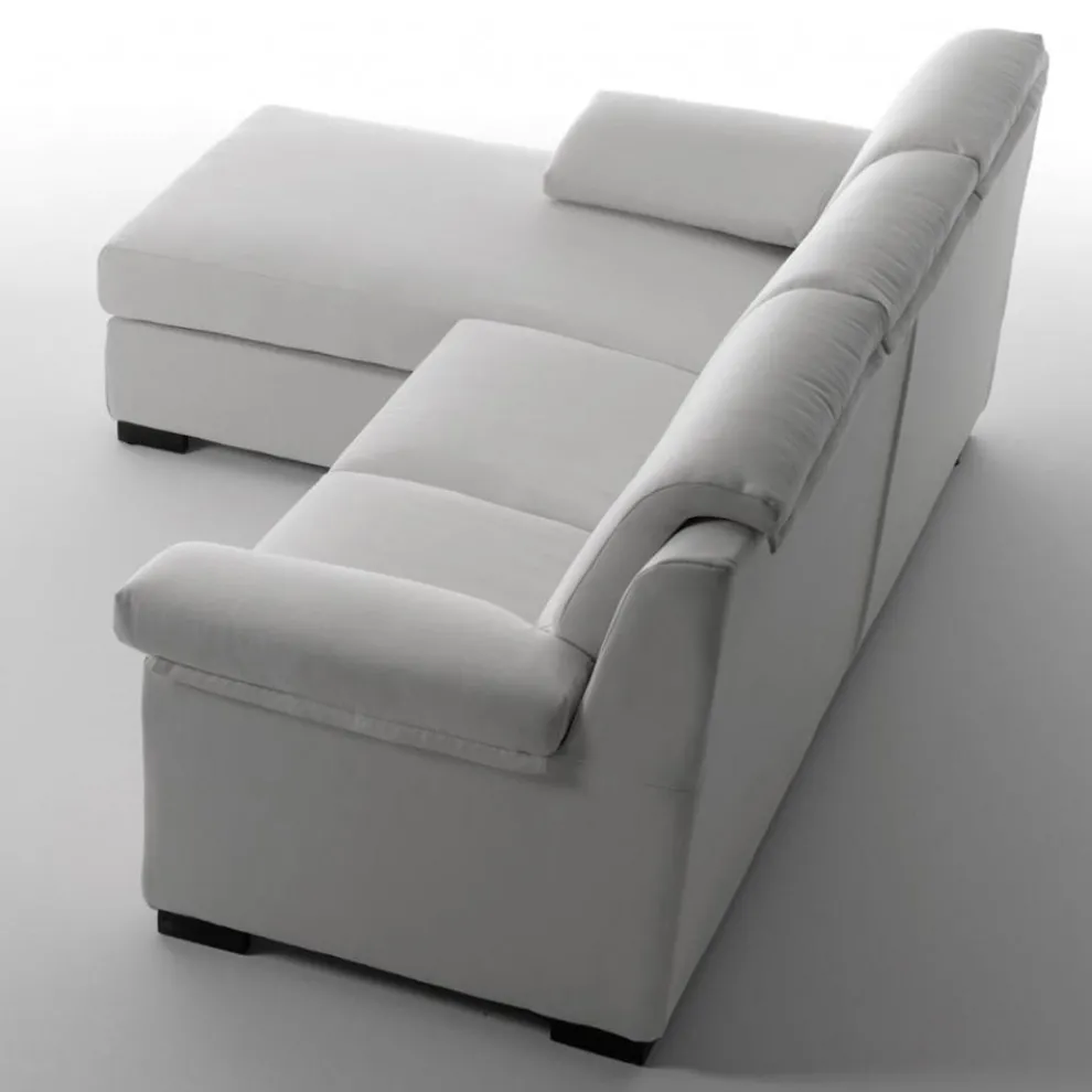 3-Sitzer-Sofa mit umkehrbarem Hocker aus Stoff Made in Italy - Budapest