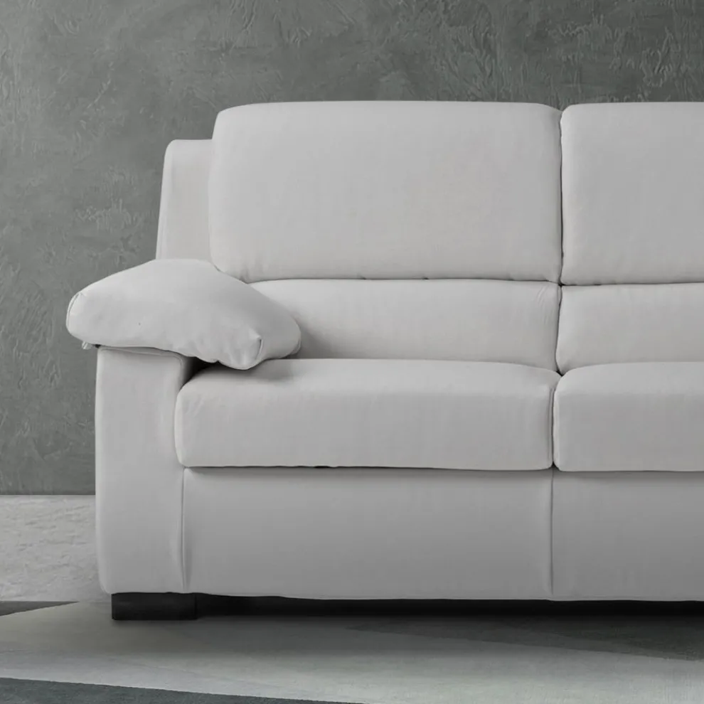 3-Sitzer-Sofa mit umkehrbarem Hocker aus Stoff Made in Italy - Budapest