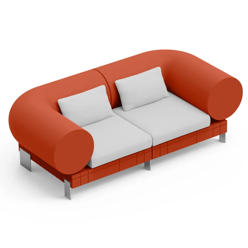 2-Sitzer-Wohnzimmersofa aus Polyethylen in verschiedenen Farben - Orbis