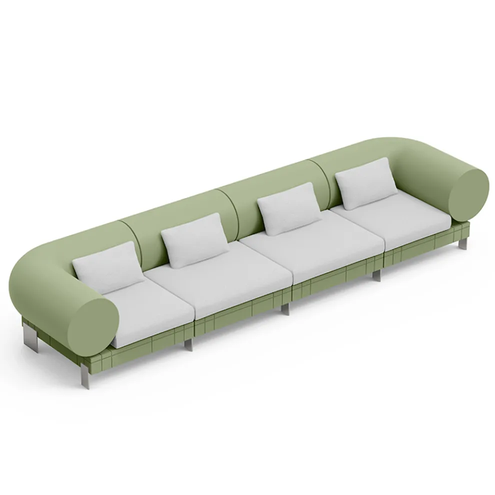 4-Sitzer-Wohnzimmersofa aus Polyethylen in verschiedenen Farben - Orbis