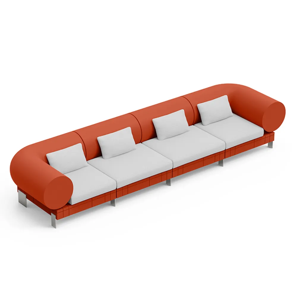4-Sitzer-Wohnzimmersofa aus Polyethylen in verschiedenen Farben - Orbis