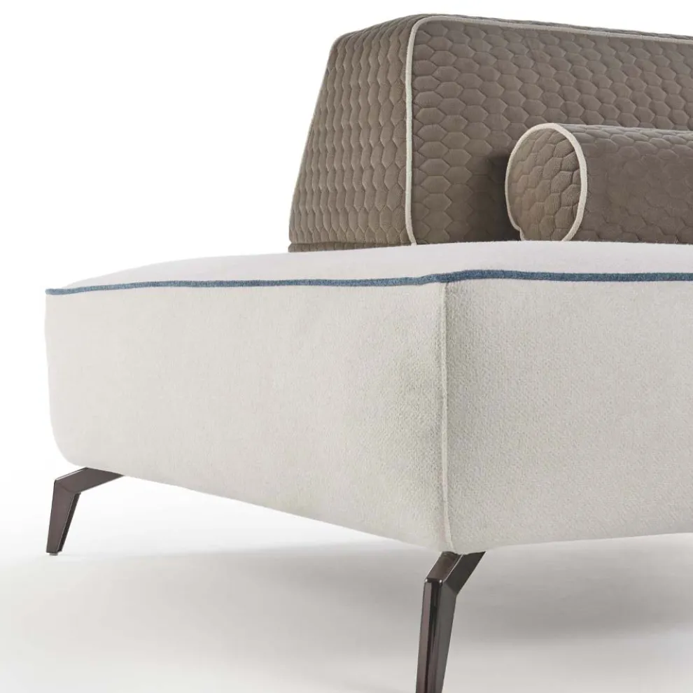 3-Sitzer-Wohnzimmersofa aus abnehmbarem weißem Stoff Made in Italy - Mykonos