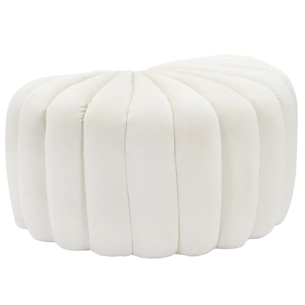 Sitzpuff mit Außenbezug aus Stoff und Struktur aus Holz - Shell