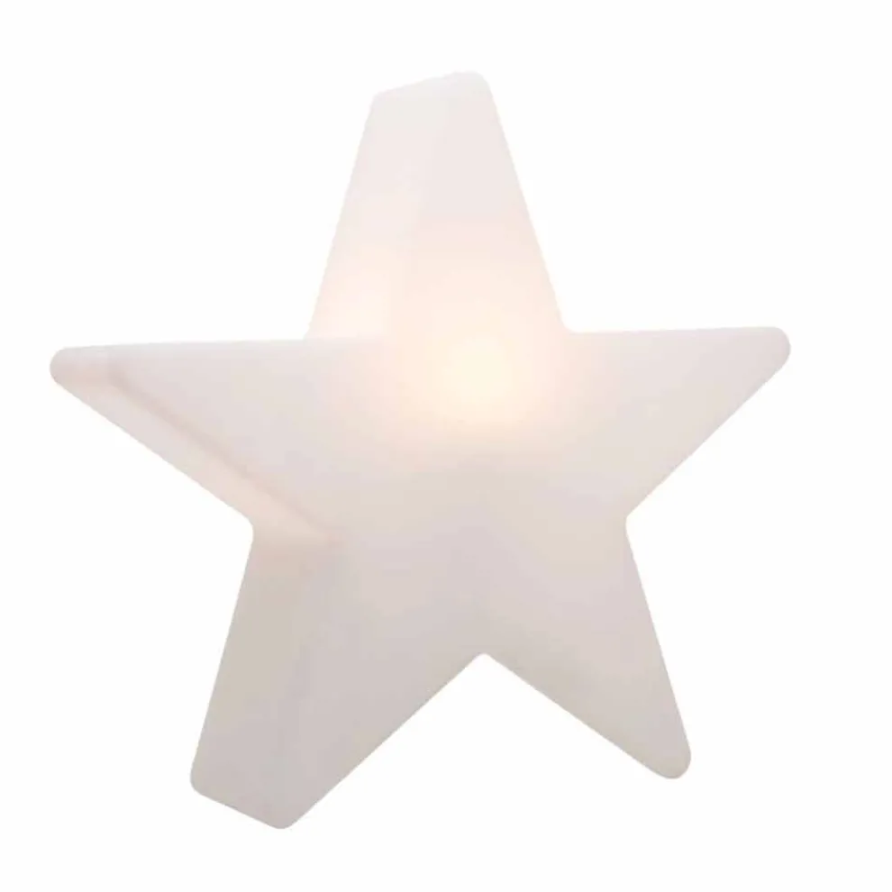 Solar- oder LED-Tischlampe, Star Design aus Polyethylen - Ringostar
