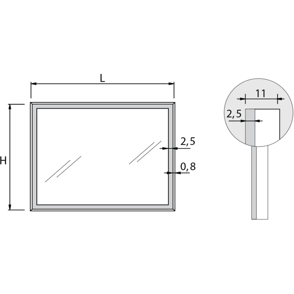 Spiegel mit integrierten Lichtern und Kristallrahmen, hergestellt in Italien – Isaac