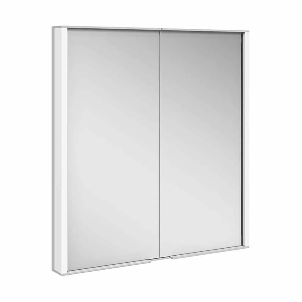 Spiegelschrank aus silber lackiertem Aluminium, Modern - Demon