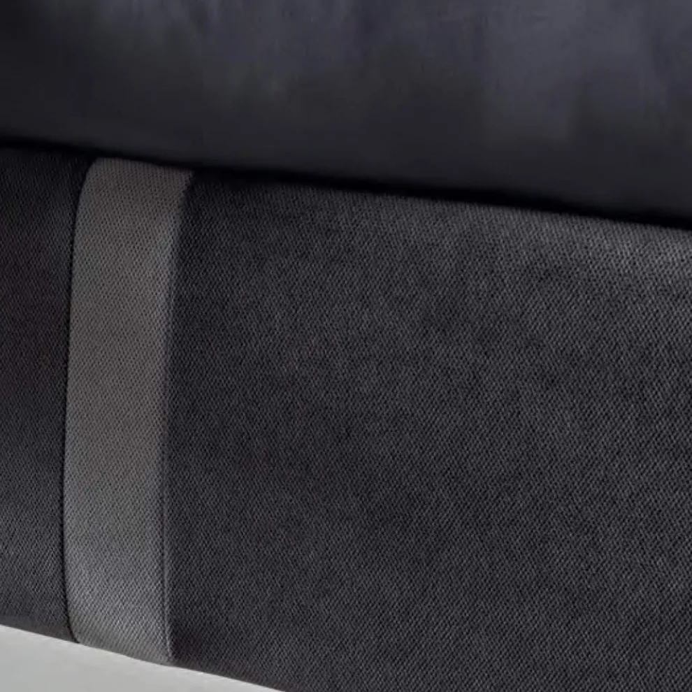 Doppelbett 160x190 mit 2 zweifarbigen vertikalen und parallelen Streifen - Paolo