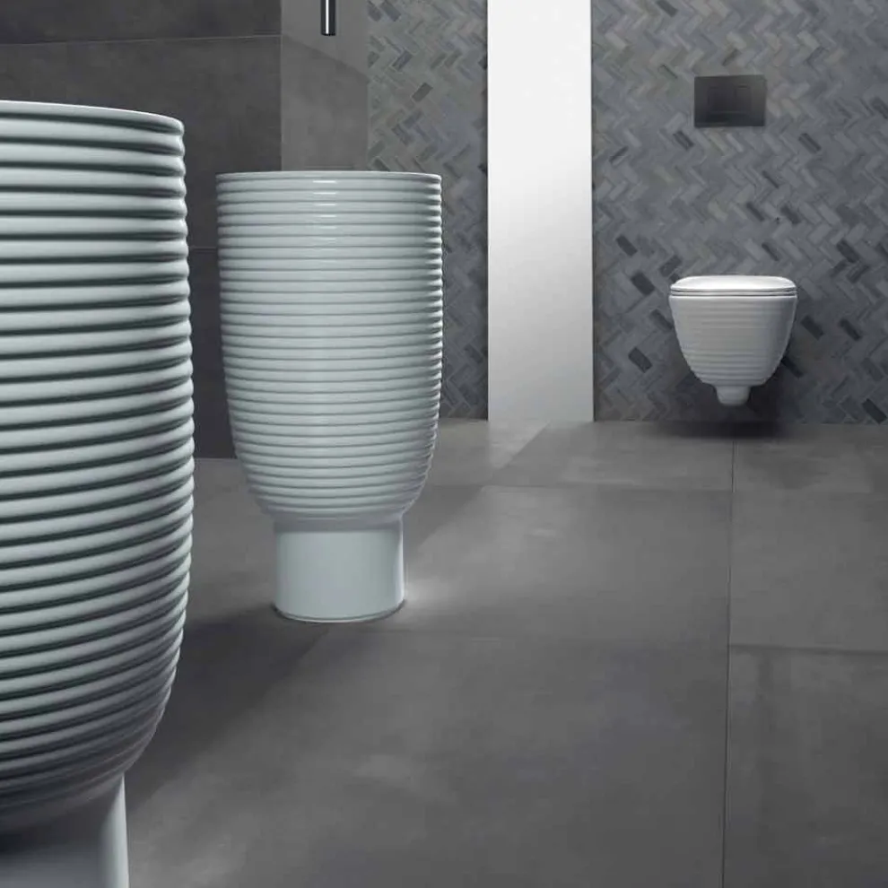 Standwaschbecken aus weißer oder farbiger Keramik Trabia