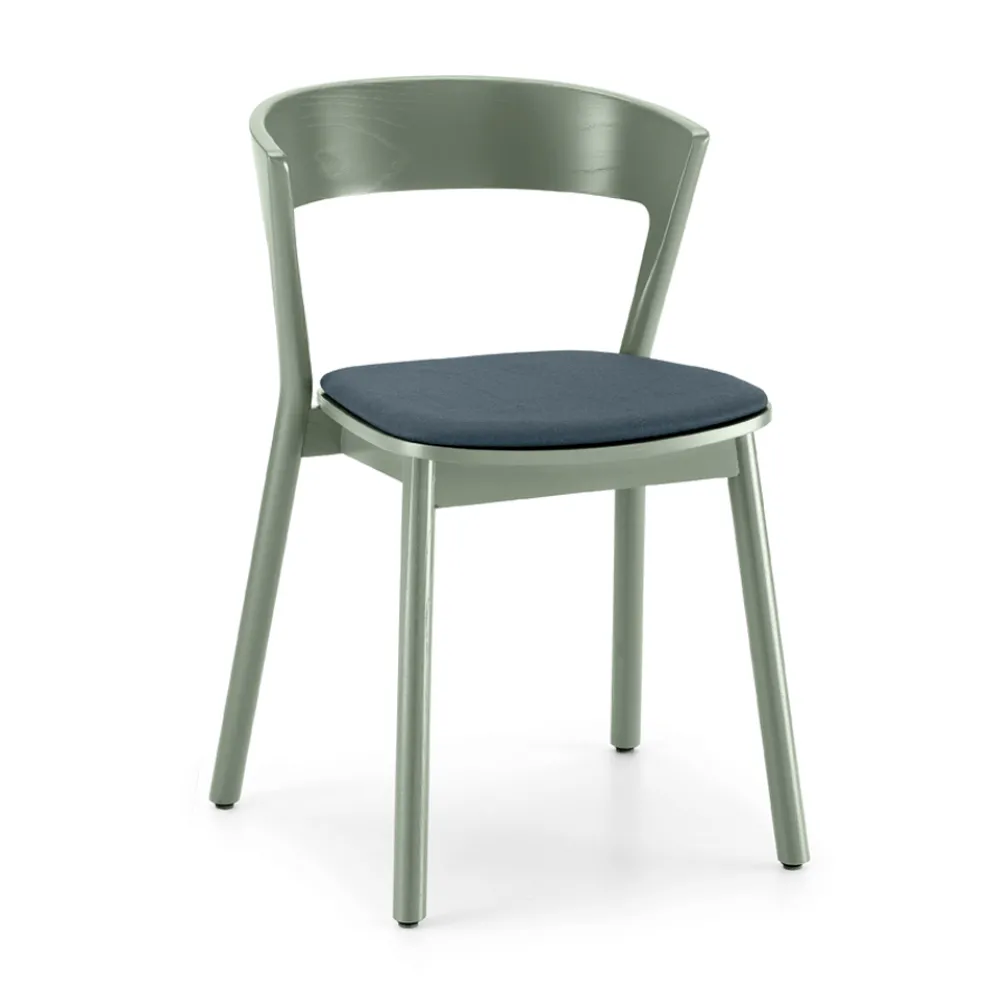 Stapelbarer Aschenstuhl mit Stoffsitz Made in Italy, 2 Stück - Oslo