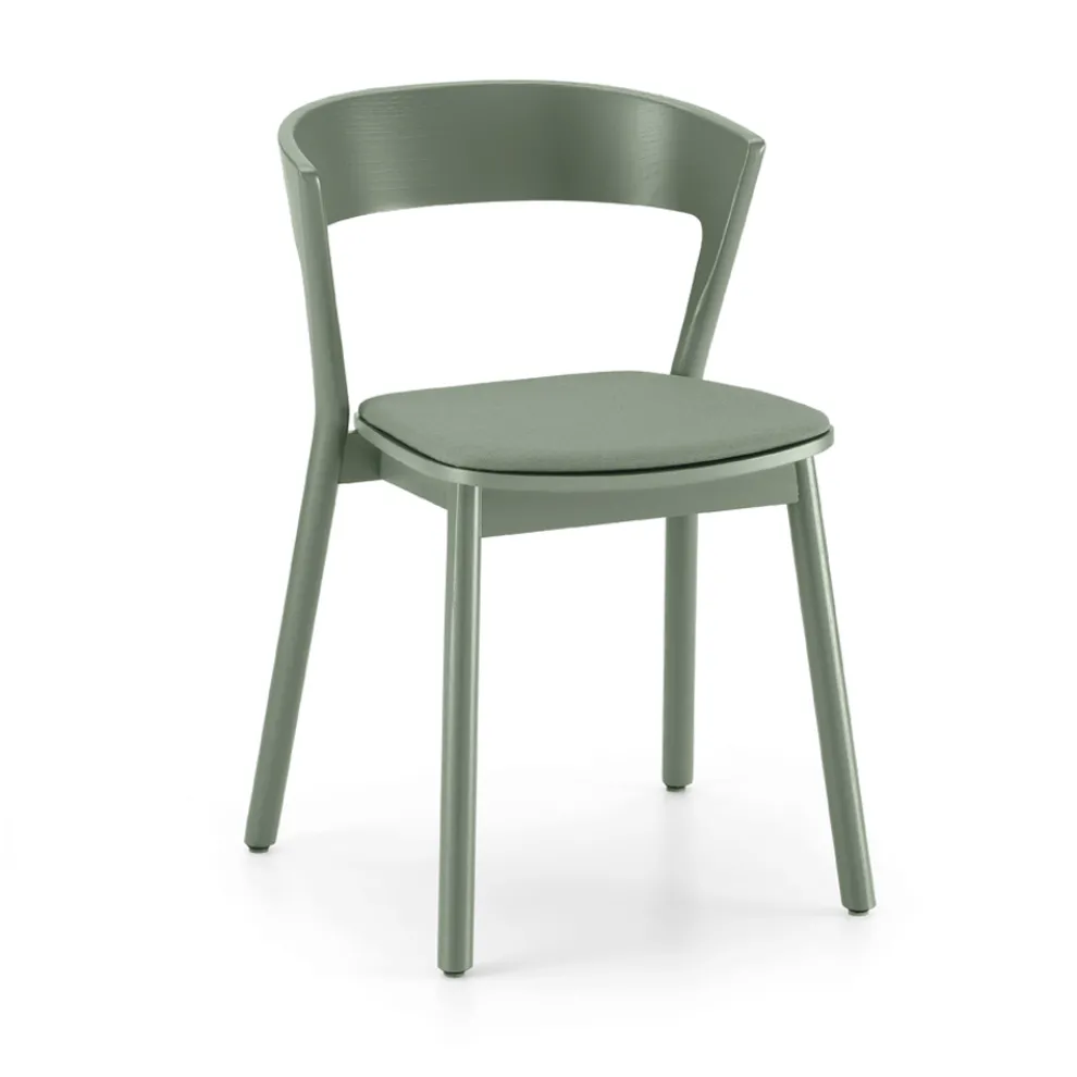 Stapelbarer Aschenstuhl mit Stoffsitz Made in Italy, 2 Stück - Oslo