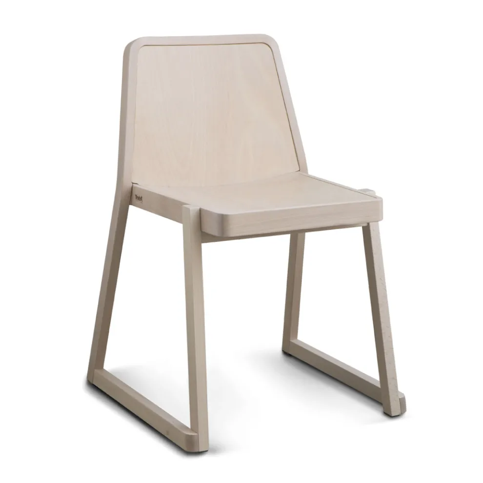 Stapelbarer Qualitätsstuhl aus Buchenholz Made in Italy, 2 Stück - Leipzig