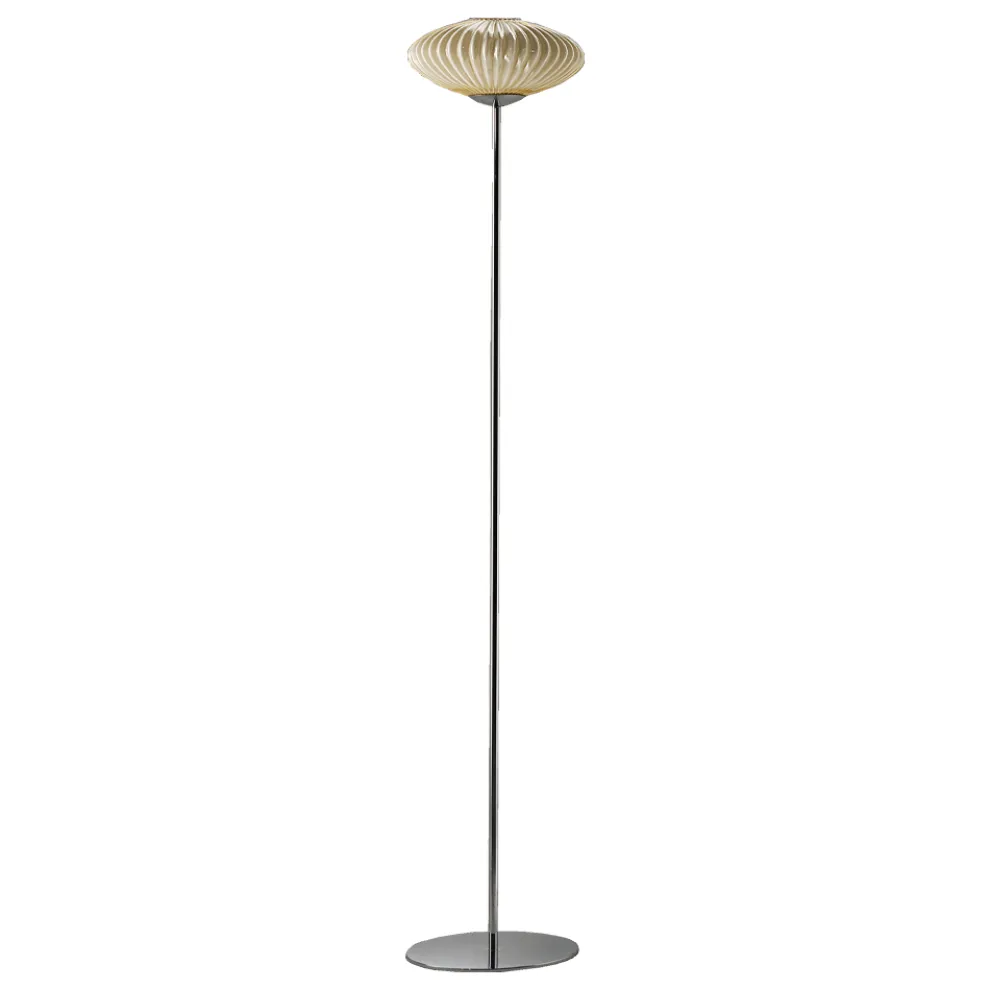 Stehlampe aus geripptem und mundgeblasenem venezianischem Glas - Dafne