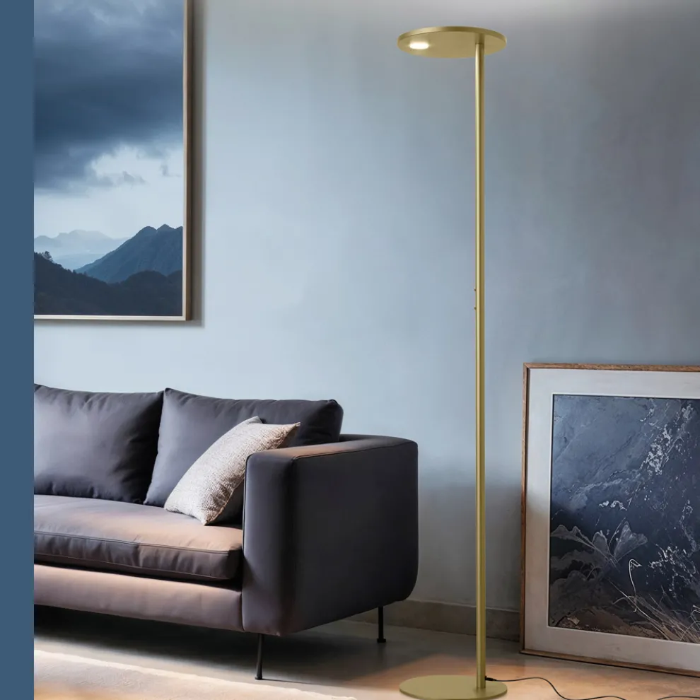 Stehlampe aus Metall mit verschiedenen Oberflächen Made in Italy - Lumi