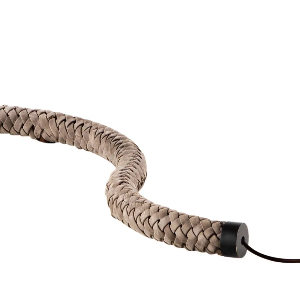 Stehlampe aus Metall und Stoff Grilli Snake made in Italy