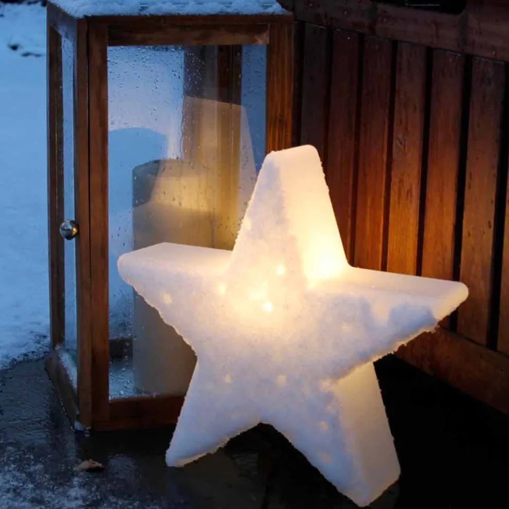 Stehlampe in weißer oder roter Sternform, modernes Design - Ringostar