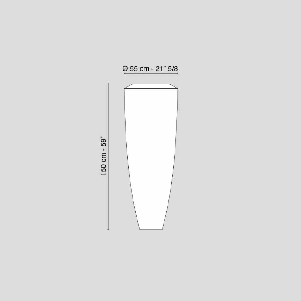 Stehlampe Led in modernem Design aus Ldpe Obice Big