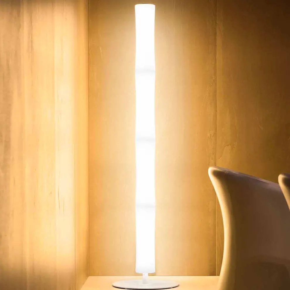 Stehlampe mit Lampenschirm aus weißem Polyethylen Made in Italy - Asturien