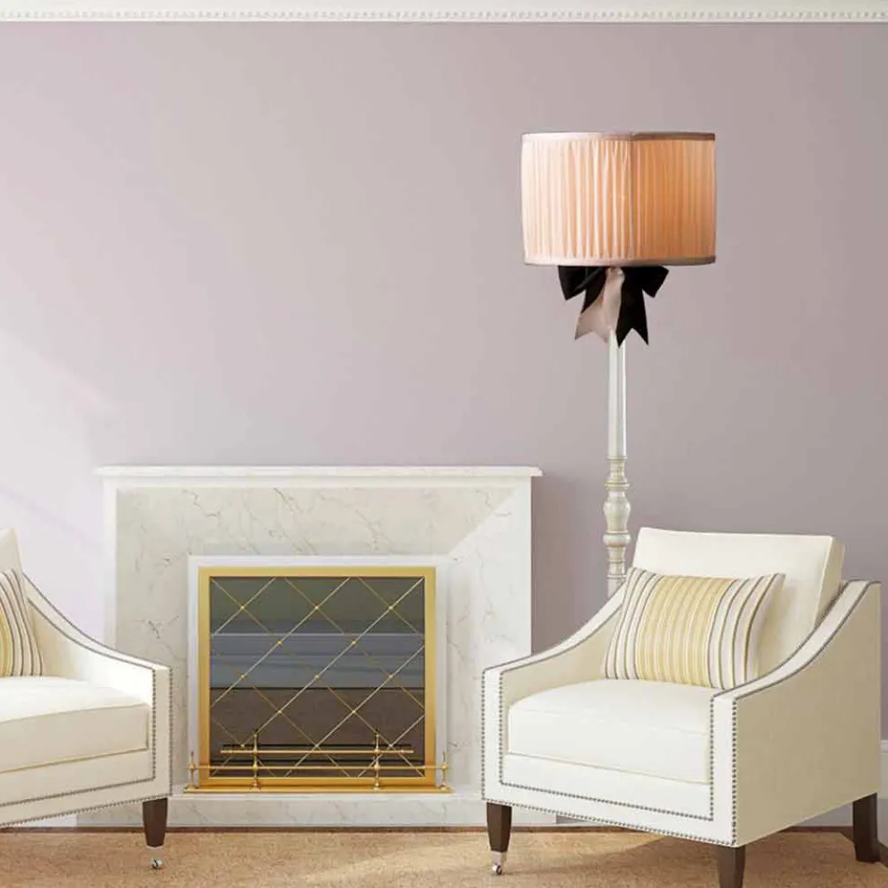 Stehlampe Vintage aus Seide Chanel