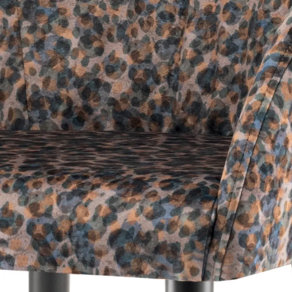 Stoffstuhl mit Stahlkonstruktion, hergestellt in Italien, 4-teilig – Tagata