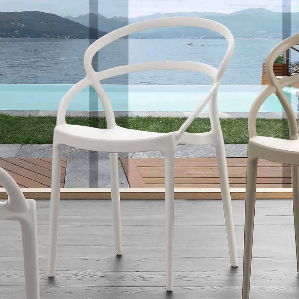 Stuhl aus Polypropylen Pavia, in verschiedenen Farben