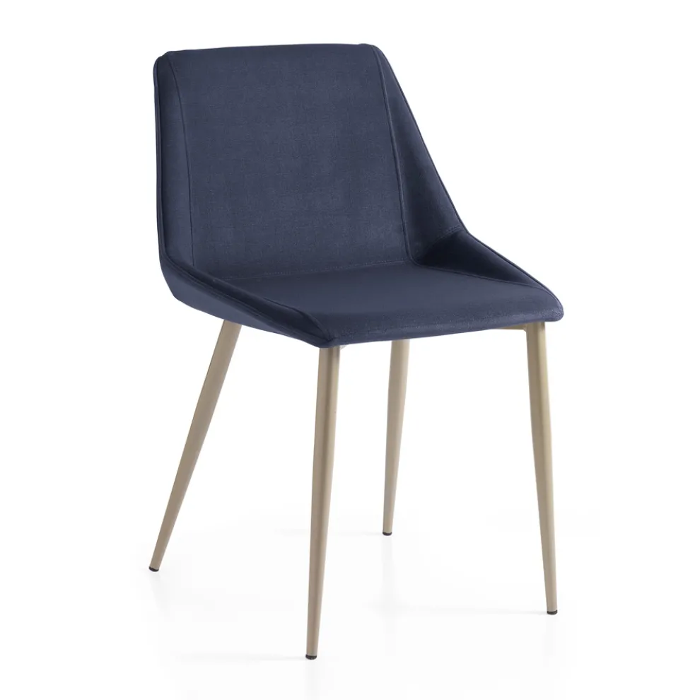 Stuhl mit Metallbeinen und Monocoque-Stoffsitz Made in Italy - Hinata