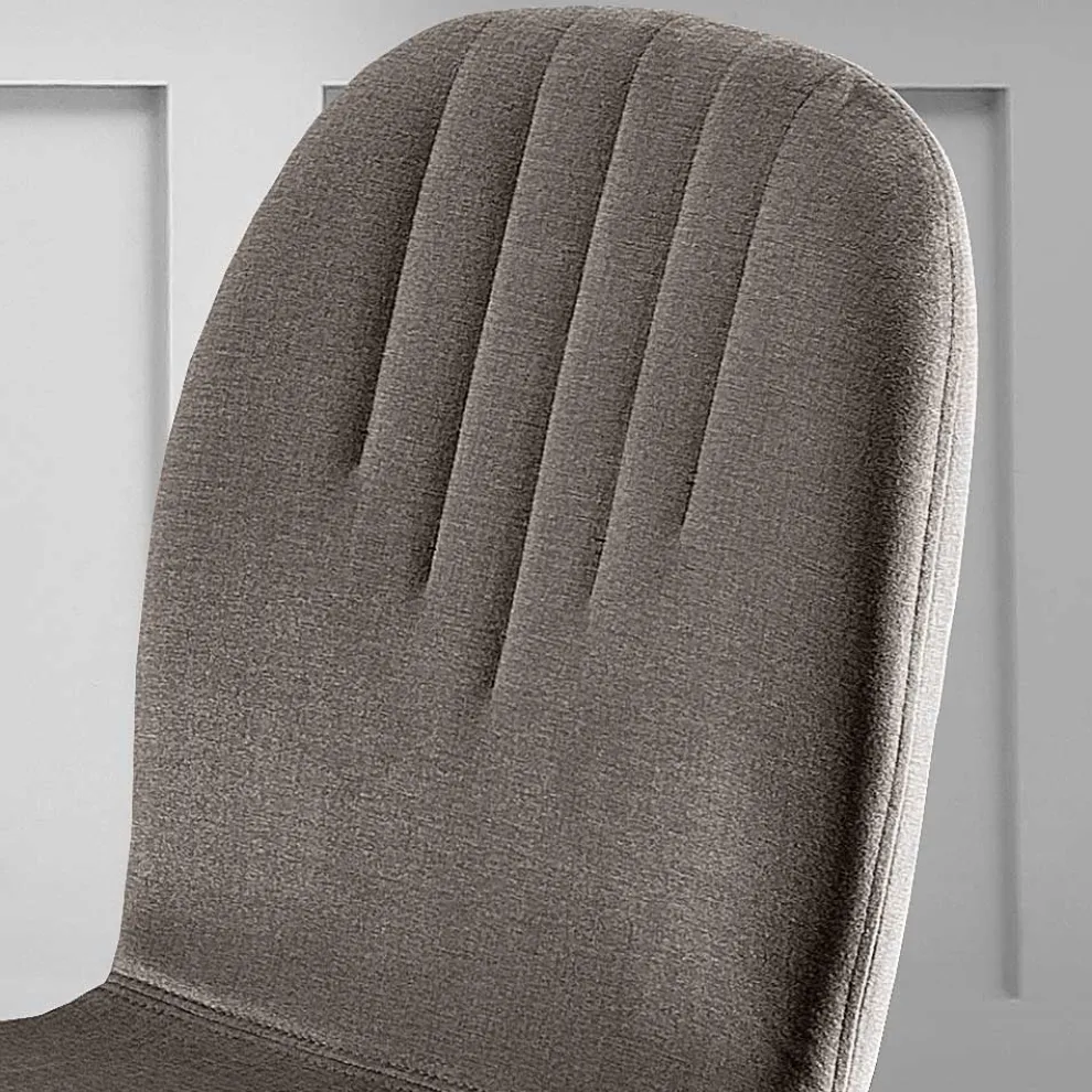 Stuhl mit Monocoque-Stoffsitz und Holzbeinen Made in Italy - Nezoku