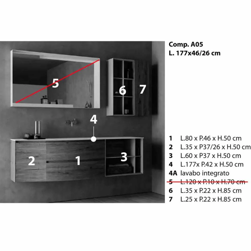 Suspended Design Zusammensetzung, Modernes Design Badmöbel - Callisi5