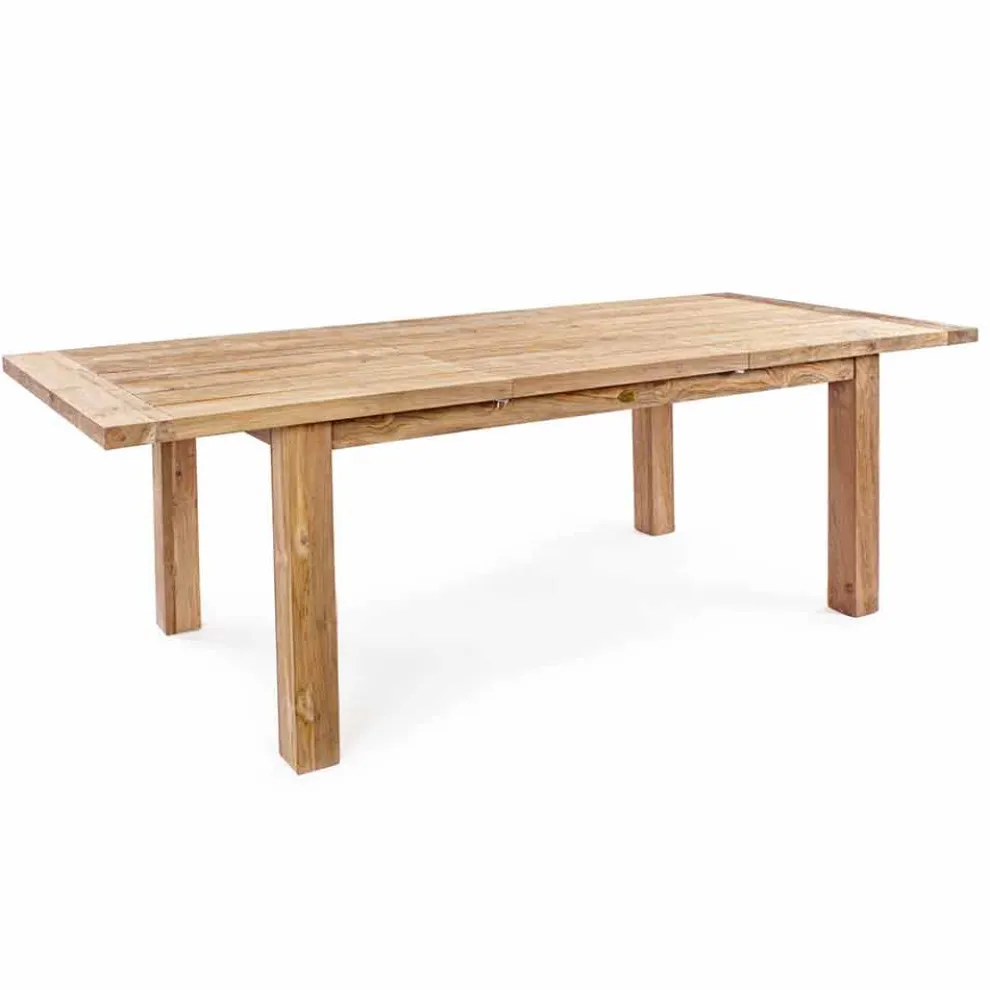 Homemotion - Hunter Teak Wood ausziehbarer Gartentisch Bis zu 250 cm