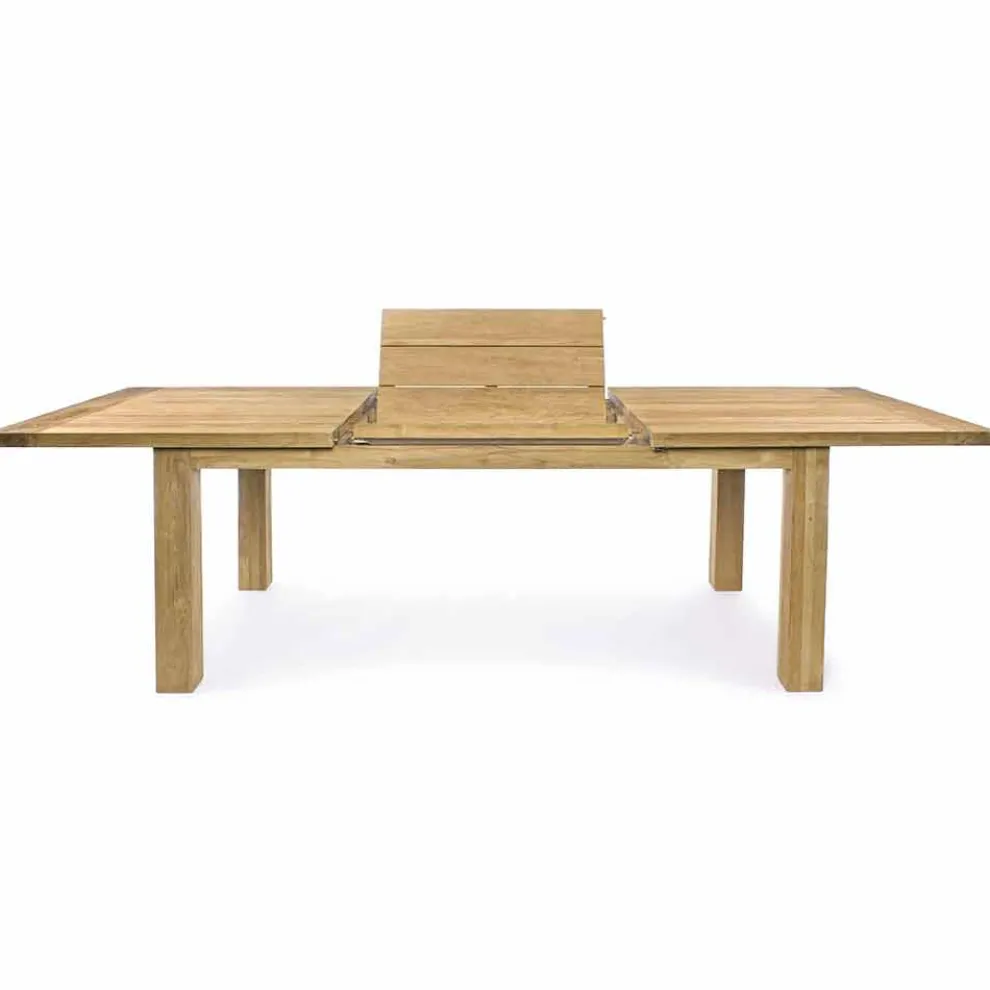 Homemotion - Hunter Teak Wood ausziehbarer Gartentisch Bis zu 250 cm