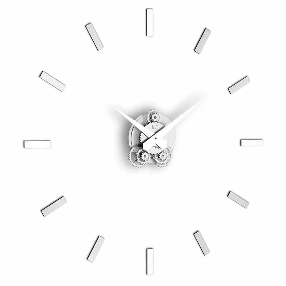 moderne Wanduhr mit Stundenschlag aus Mineralglas Baba Modell