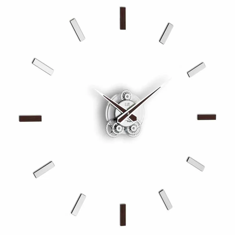 moderne Wanduhr mit Stundenschlag aus Mineralglas Baba Modell