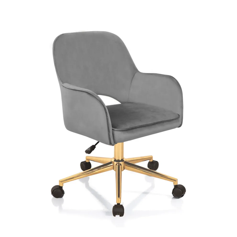 Bürostuhl mit Metallgestell und Stoffsitz – Anguilla