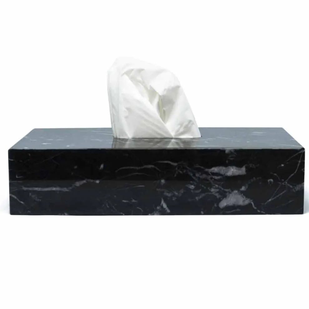 Taschentuchhalter aus edlem schwarzem Marquinia-Marmor von Made in Italy Design - Rafa