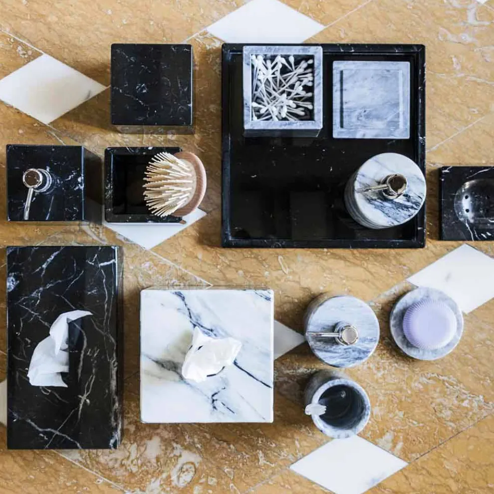 Taschentuchhalter aus edlem schwarzem Marquinia-Marmor von Made in Italy Design - Rafa