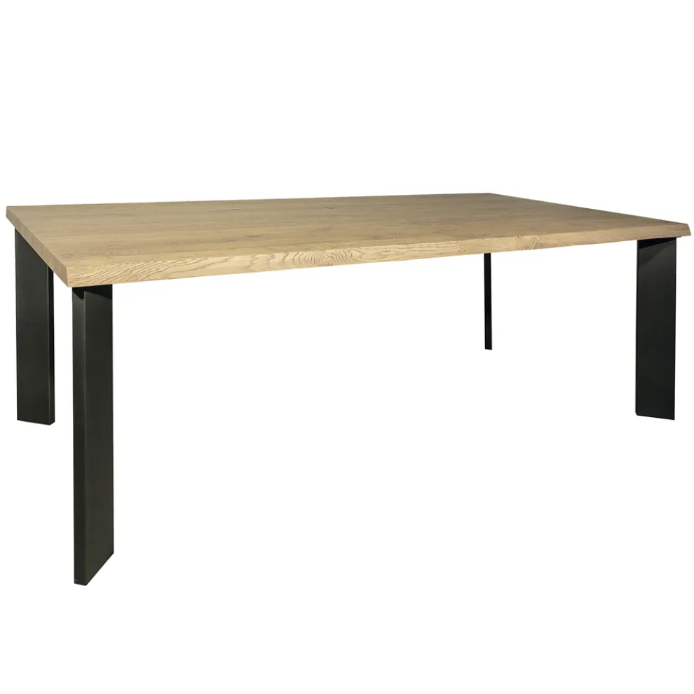 Tisch aus Asteiche furniert und Metallbeinen Made in Italy - Vicente