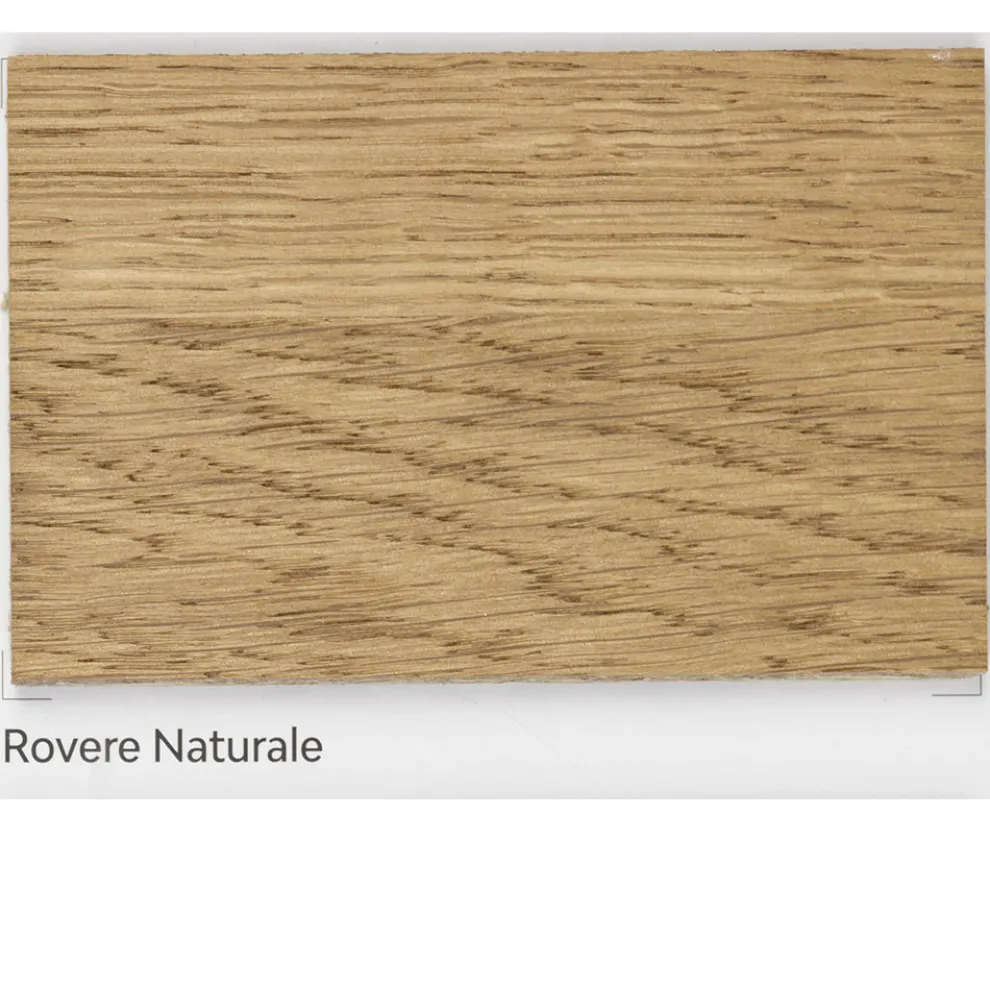 Tisch aus furnierter Eiche und Metallbeine Made in Italy - Consuelo