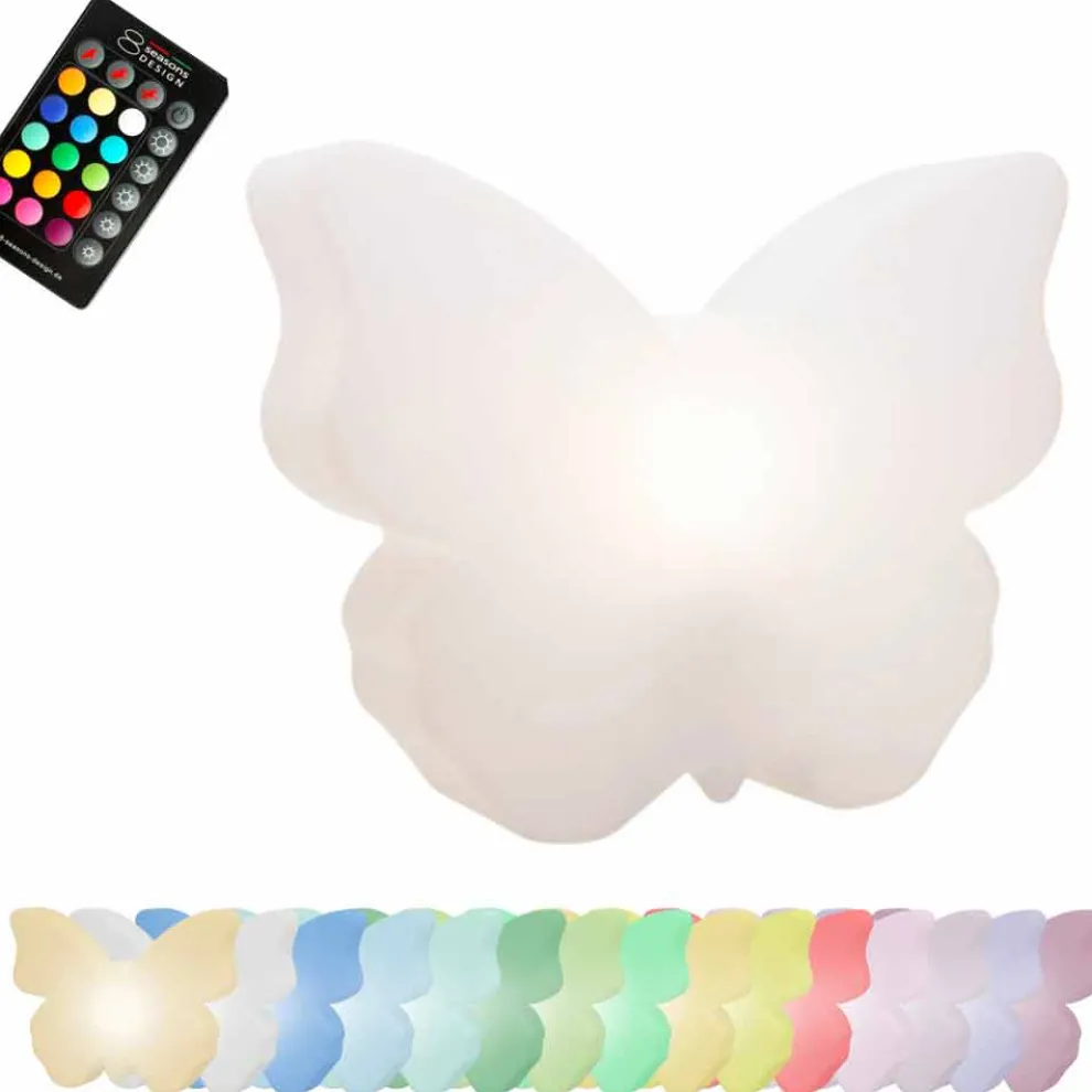 Tisch- oder Stehlampe für drinnen oder draußen, weißer Schmetterling - Farfallastar
