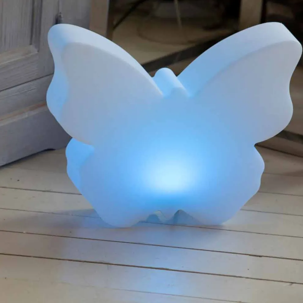 Tisch- oder Stehlampe für drinnen oder draußen, weißer Schmetterling - Farfallastar