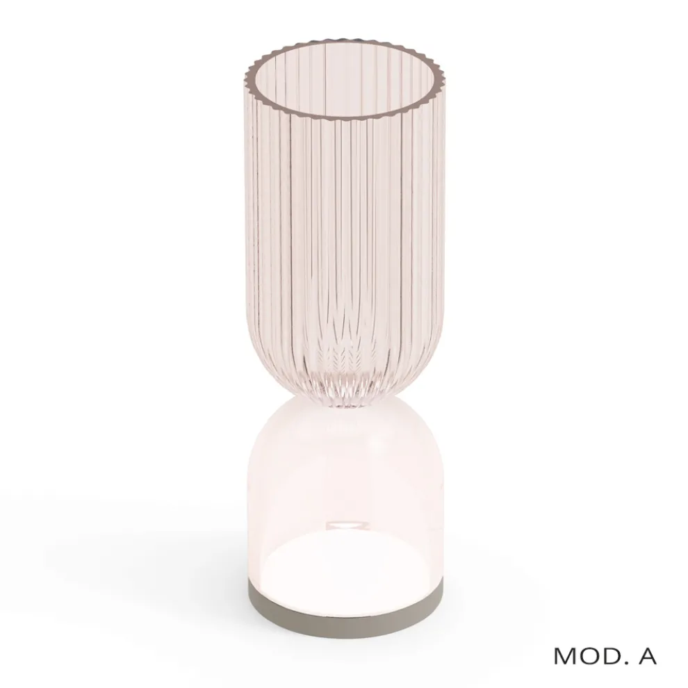 Tischlampe / Vase aus Polymethylmethacrylat in 2 Farben - Lucis