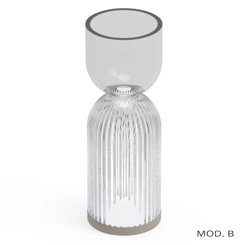 Tischlampe / Vase aus Polymethylmethacrylat in 2 Farben - Lucis