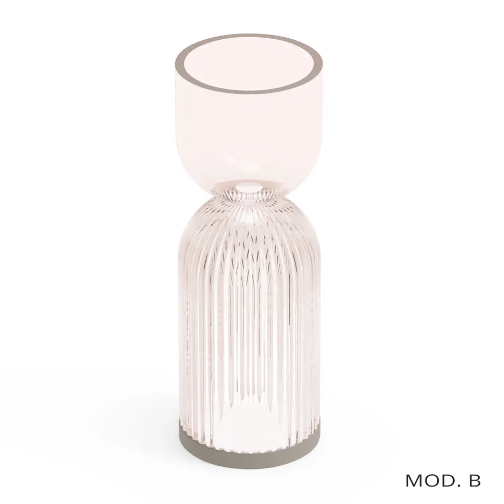 Tischlampe / Vase aus Polymethylmethacrylat in 2 Farben - Lucis