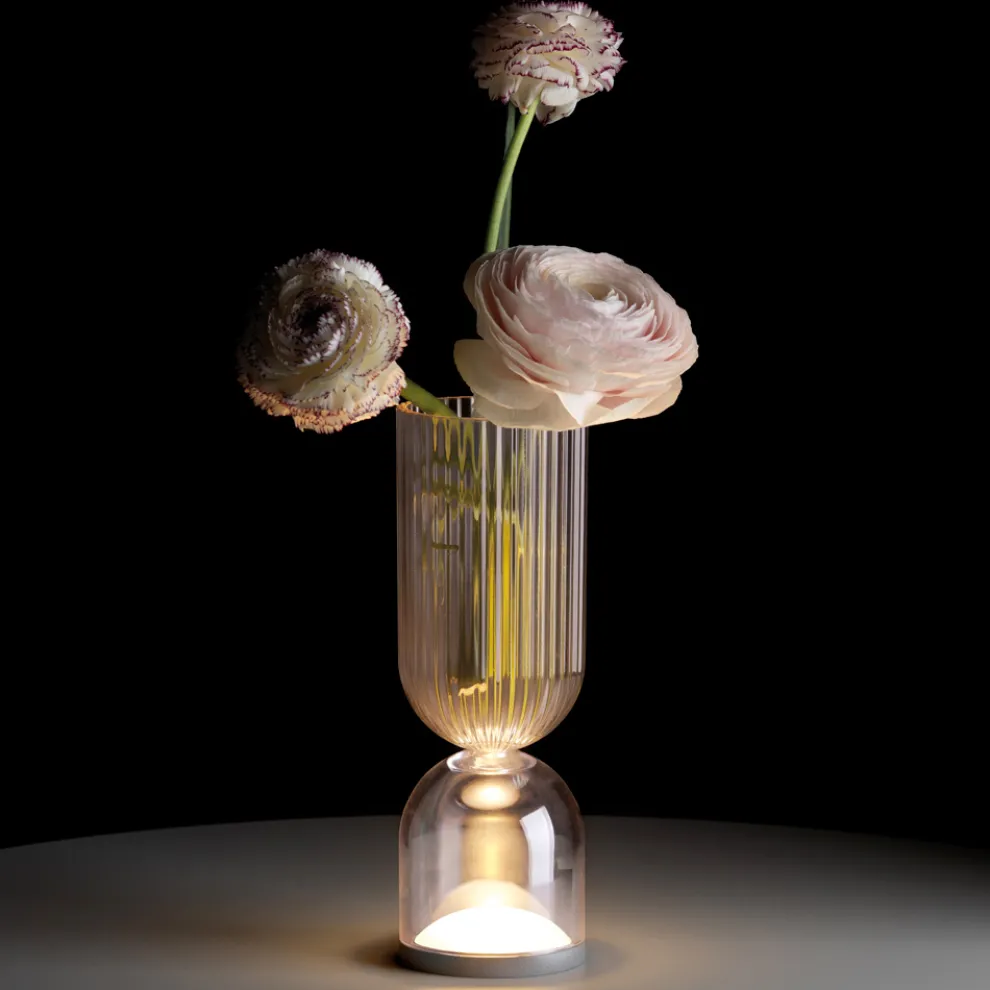 Tischlampe / Vase aus Polymethylmethacrylat in 2 Farben - Lucis