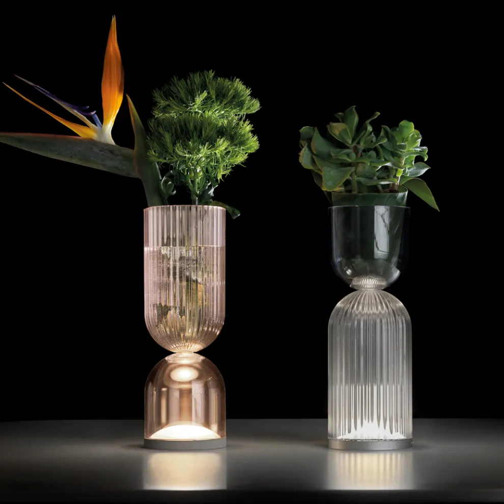 Tischlampe / Vase aus Polymethylmethacrylat in 2 Farben - Lucis