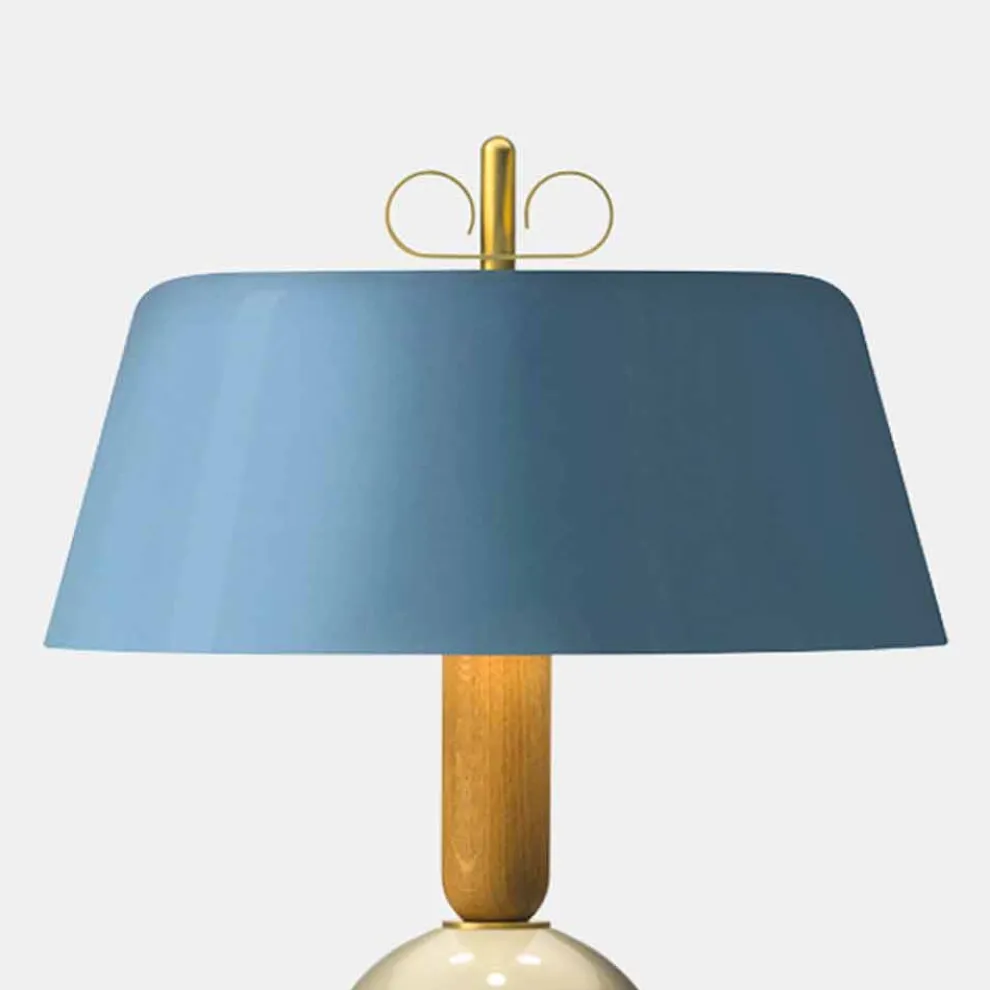 Tischlampe aus Aluminium und Messing 5 Luxusausführungen - Bonton von Il Fanale