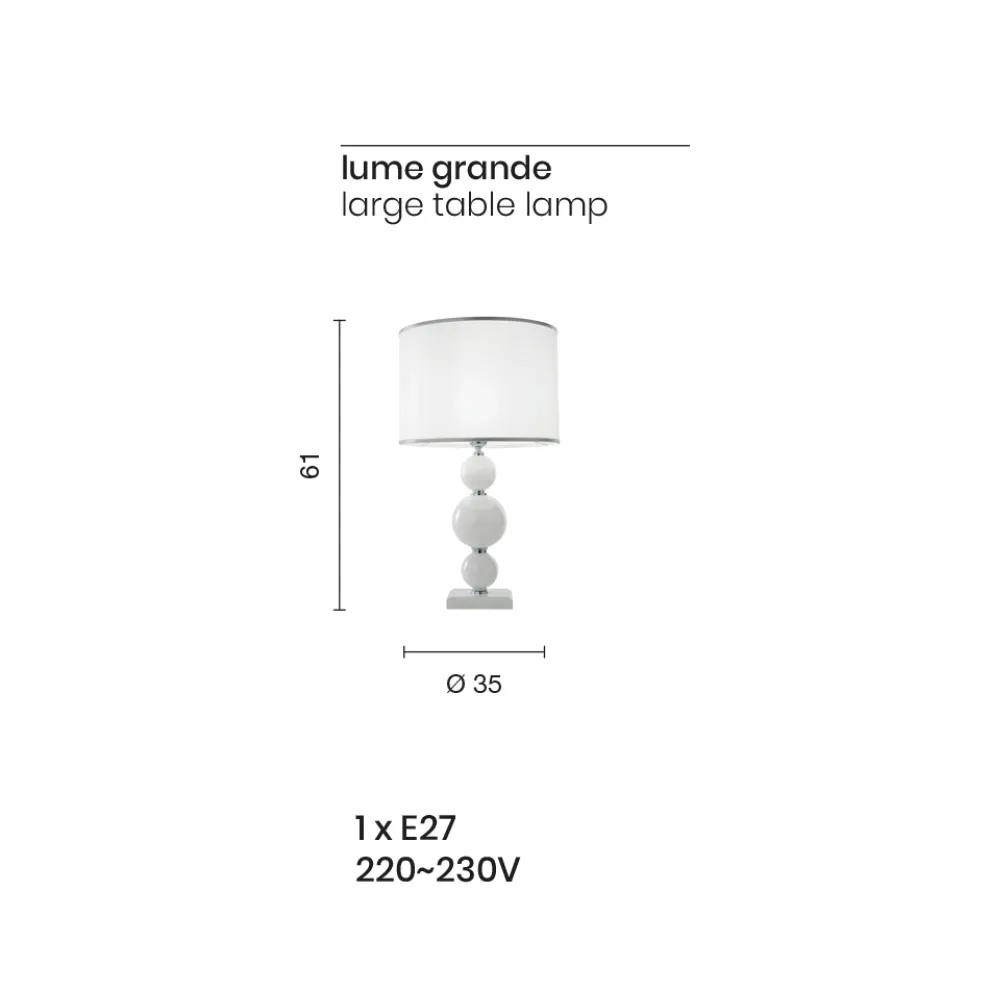 Tischlampe aus handwerklichem Glas und Metall im klassischen Stil - Mindful