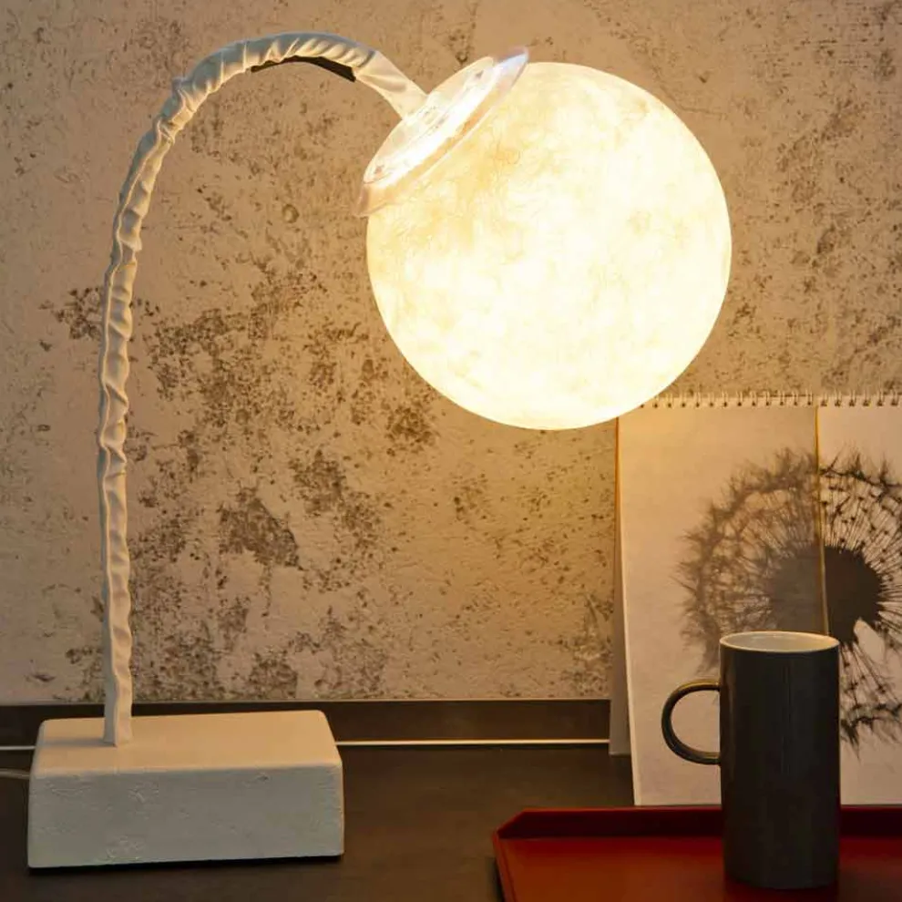 Tischleuchte moderner flexibler Vorbau In-es.artdesign MicroT Luna