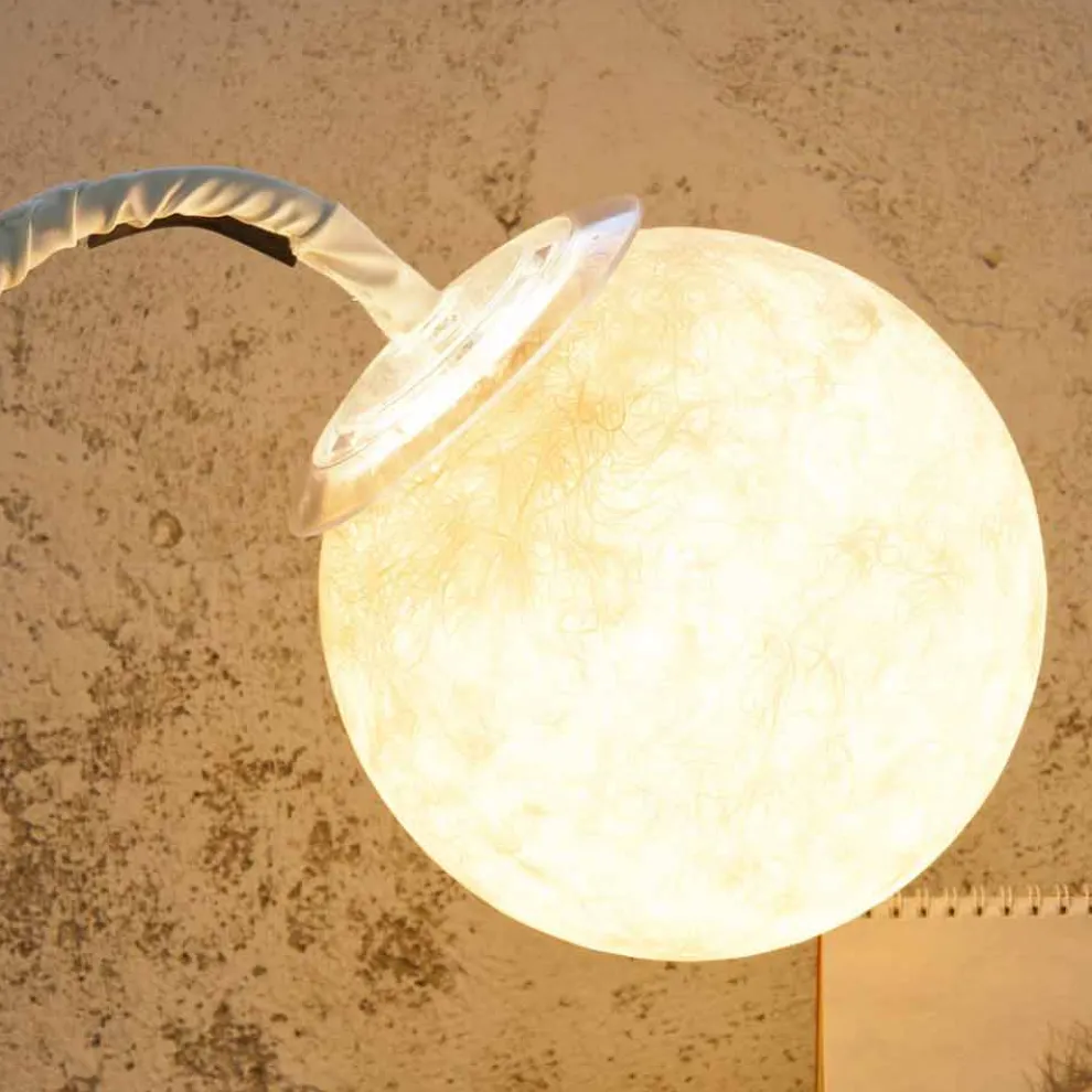 Tischleuchte moderner flexibler Vorbau In-es.artdesign MicroT Luna